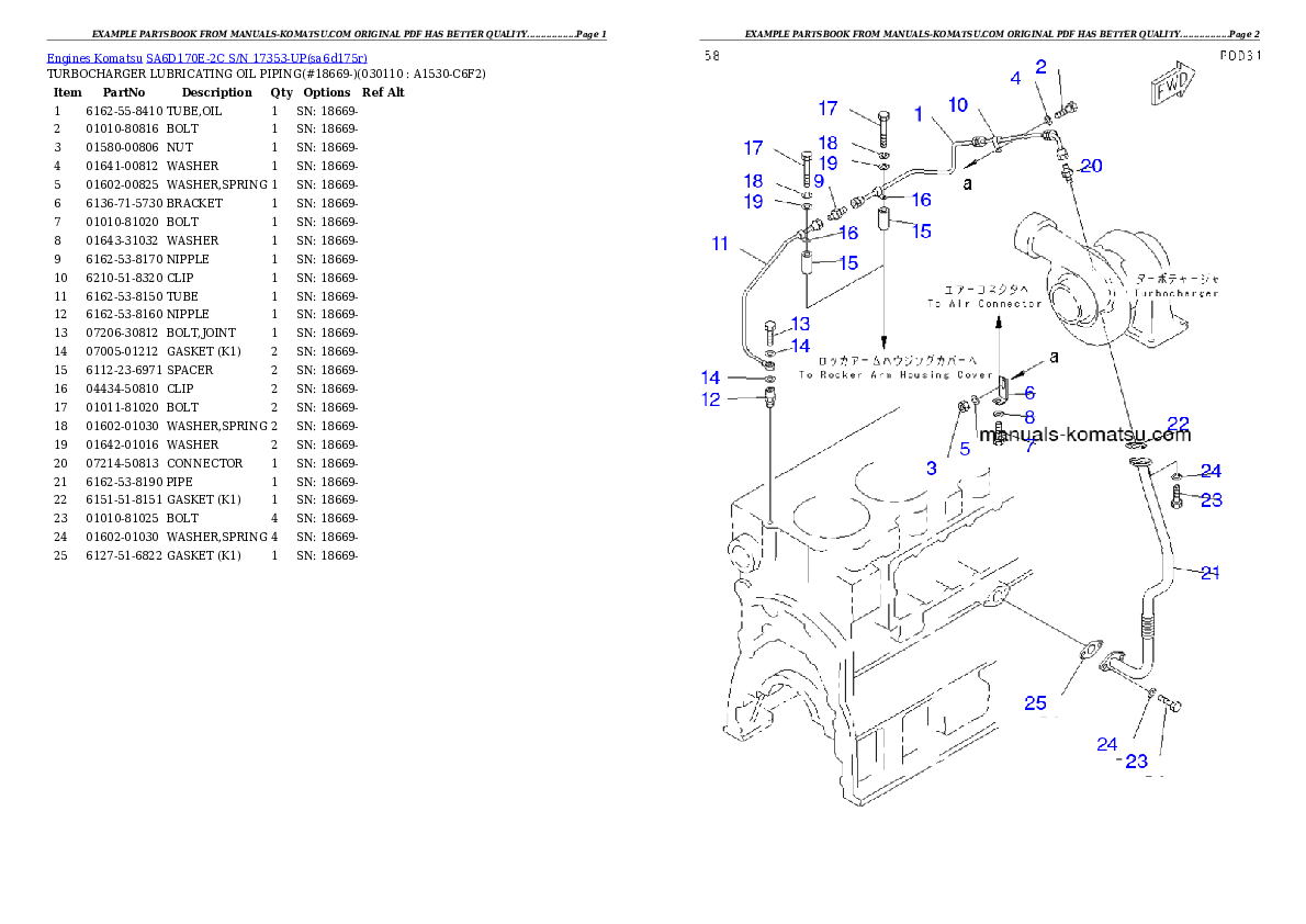 Protected: SA6D170E-2C S/N 17353-UP Partsbook