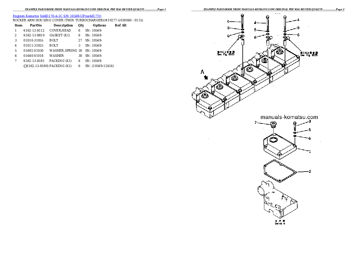 Protected: SA6D170-A-1C S/N 10569-UP Partsbook