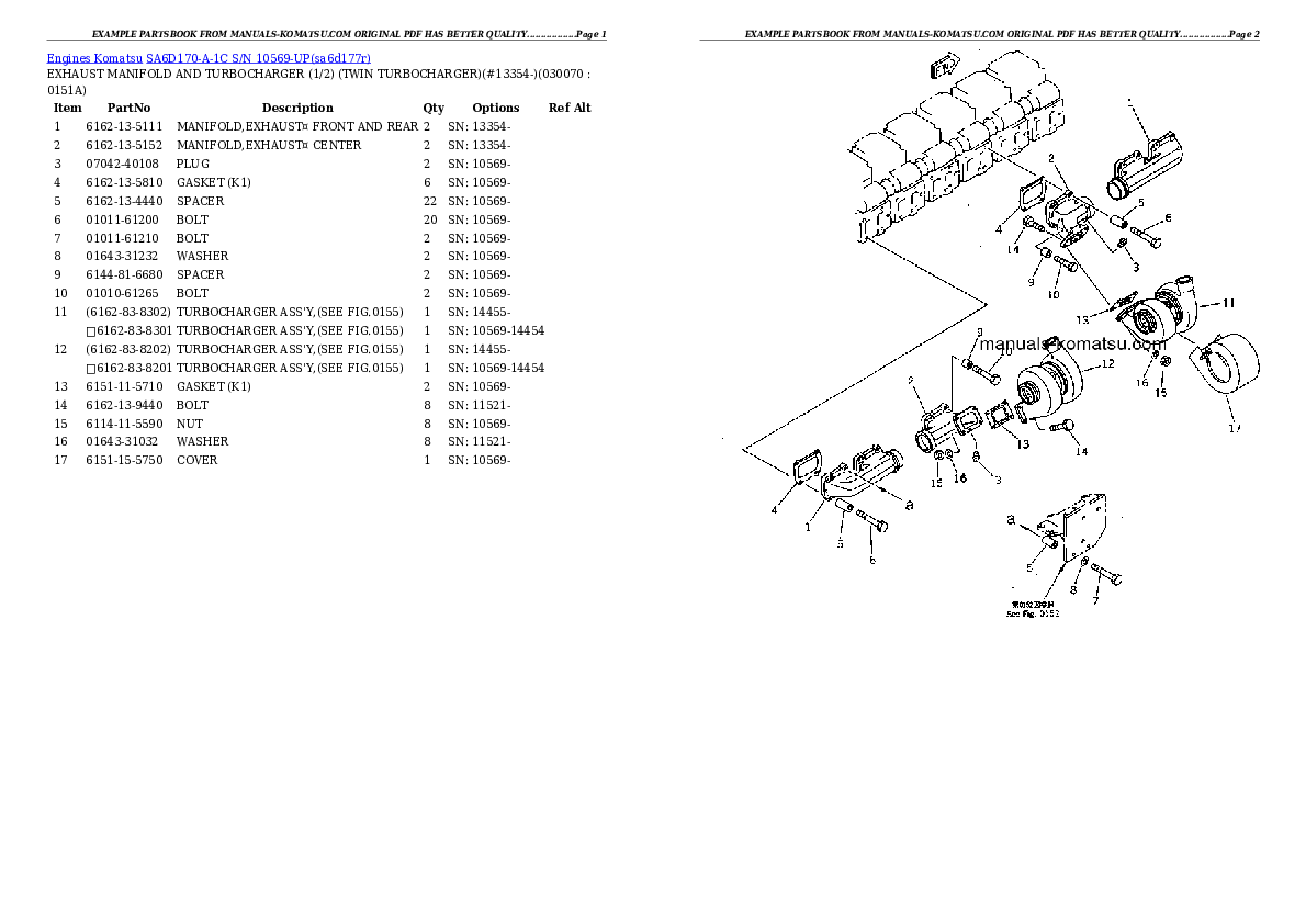 Protected: SA6D170-A-1C S/N 10569-UP Partsbook