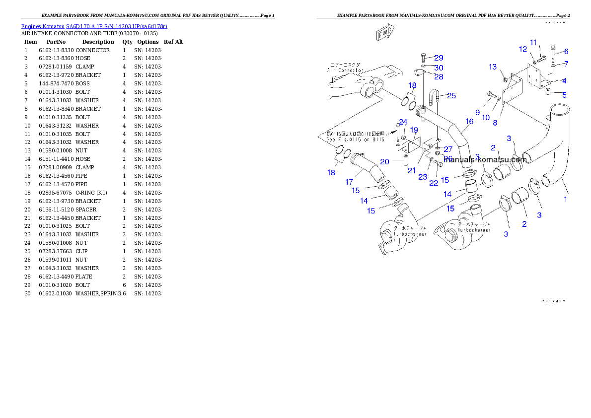 Protected: SA6D170-A-1P S/N 14203-UP Partsbook