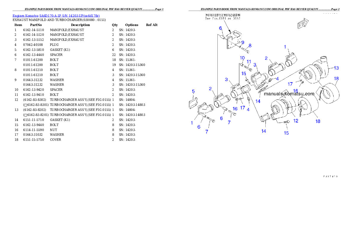 Protected: SA6D170-A-1P S/N 14203-UP Partsbook