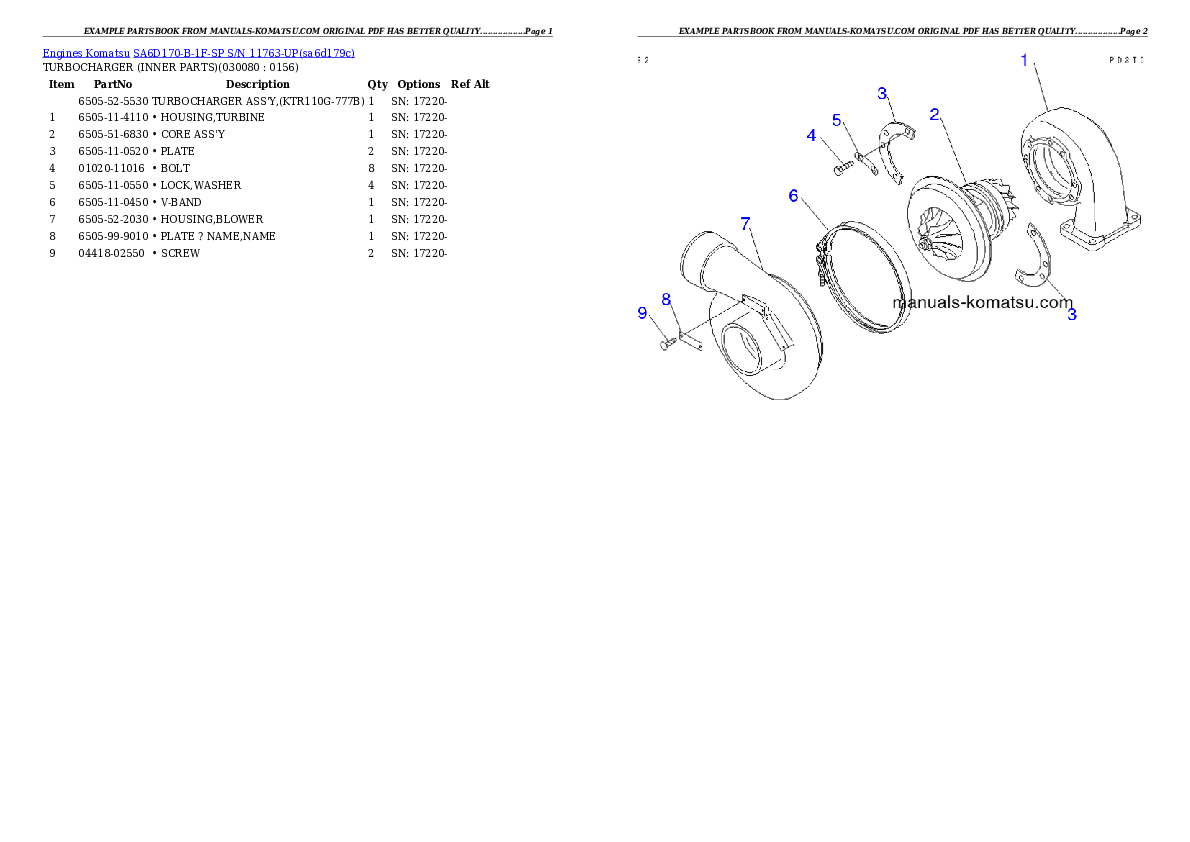 Protected: SA6D170-B-1F-SP S/N 11763-UP Partsbook