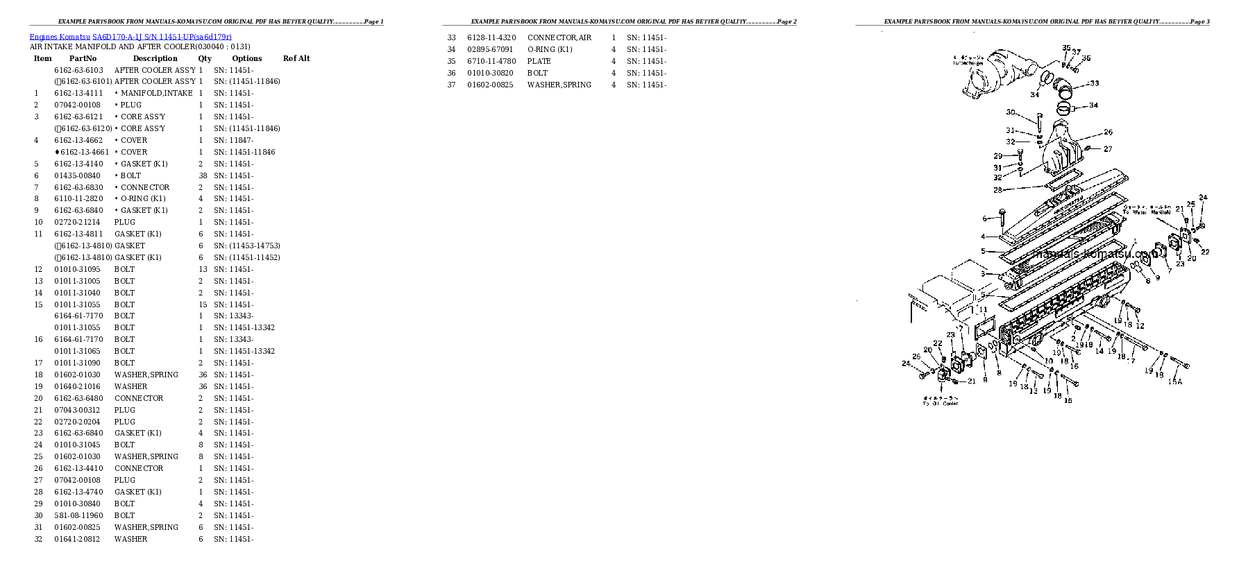 Protected: SA6D170-A-1J S/N 11451-UP Partsbook