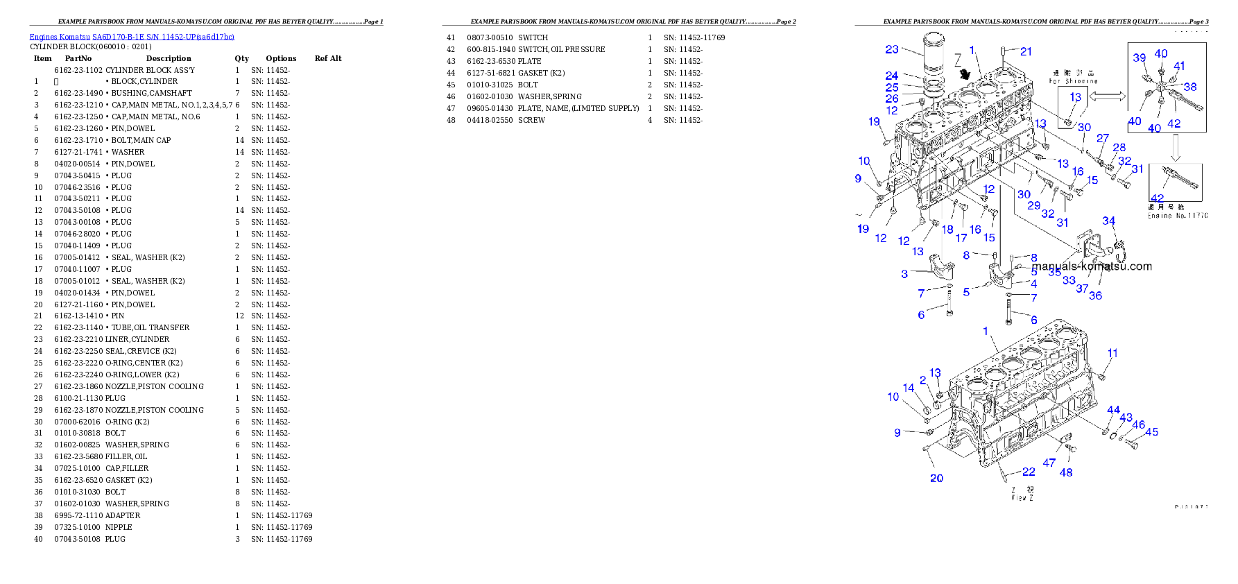 Protected: SA6D170-B-1E S/N 11452-UP Partsbook
