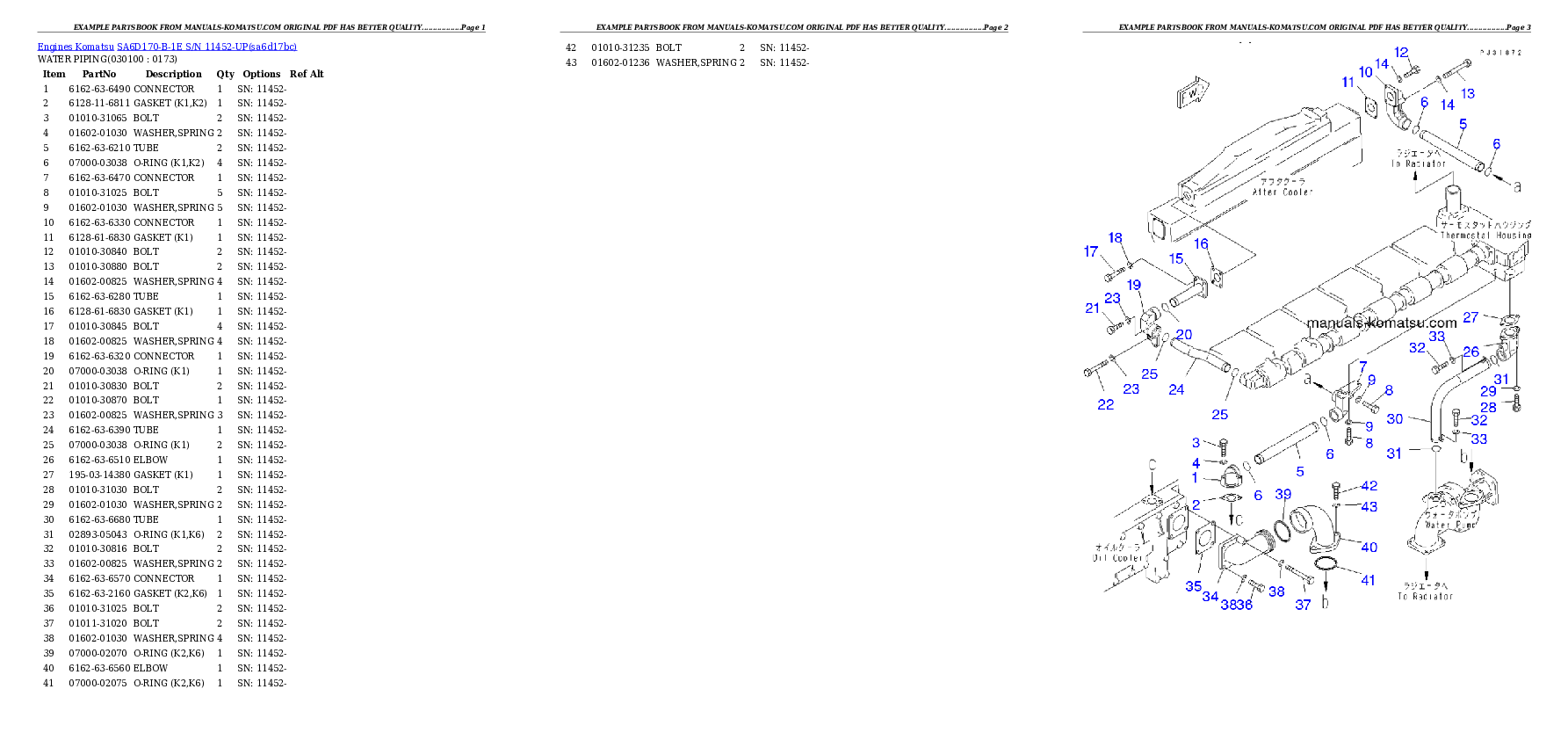 Protected: SA6D170-B-1E S/N 11452-UP Partsbook