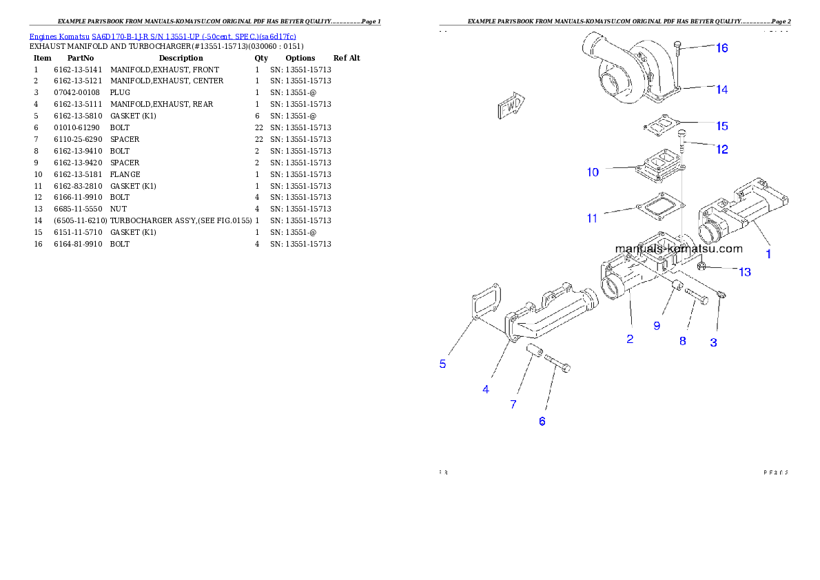 Protected: SA6D170-B-1J-R S/N 13551-UP (-50cent. SPEC.) Partsbook