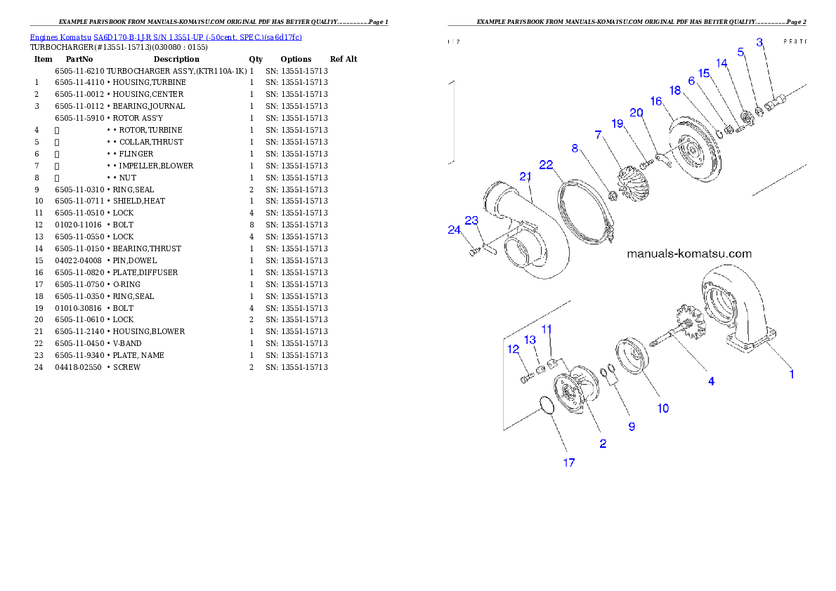 Protected: SA6D170-B-1J-R S/N 13551-UP (-50cent. SPEC.) Partsbook