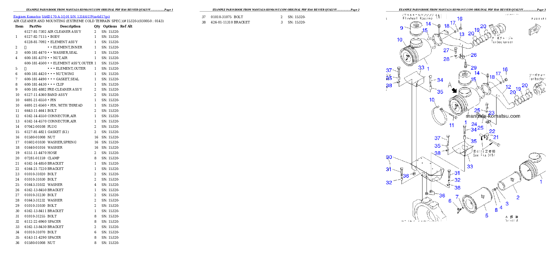 Protected: SA6D170-A-1Q-H S/N 13144-UP Partsbook