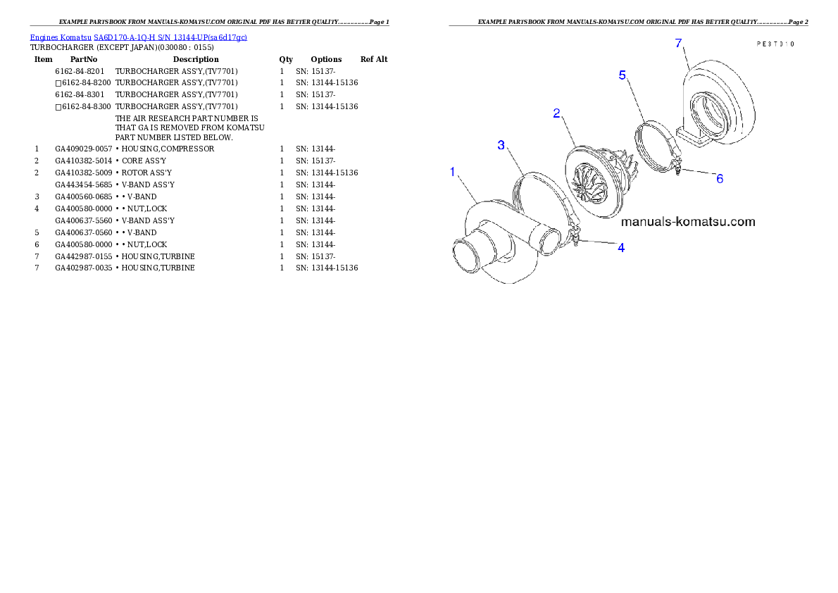 Protected: SA6D170-A-1Q-H S/N 13144-UP Partsbook