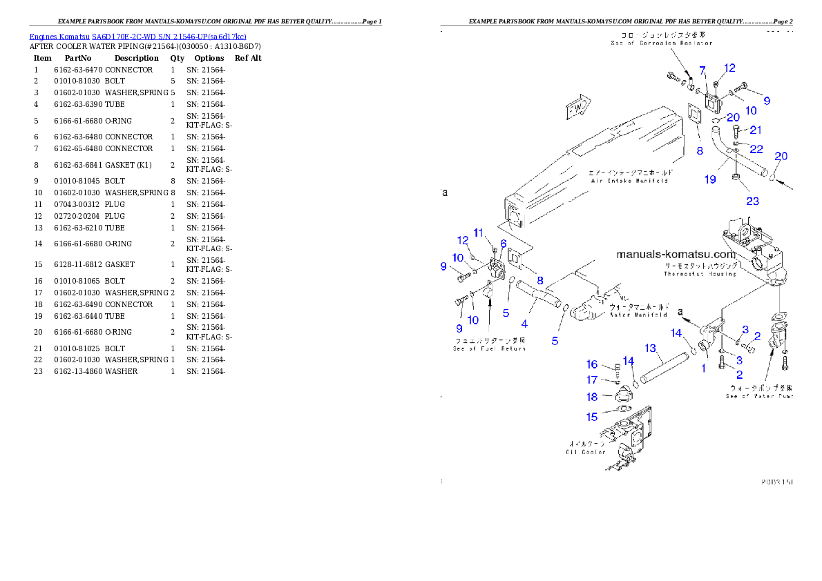 Protected: SA6D170E-2C-WD S/N 21546-UP Partsbook