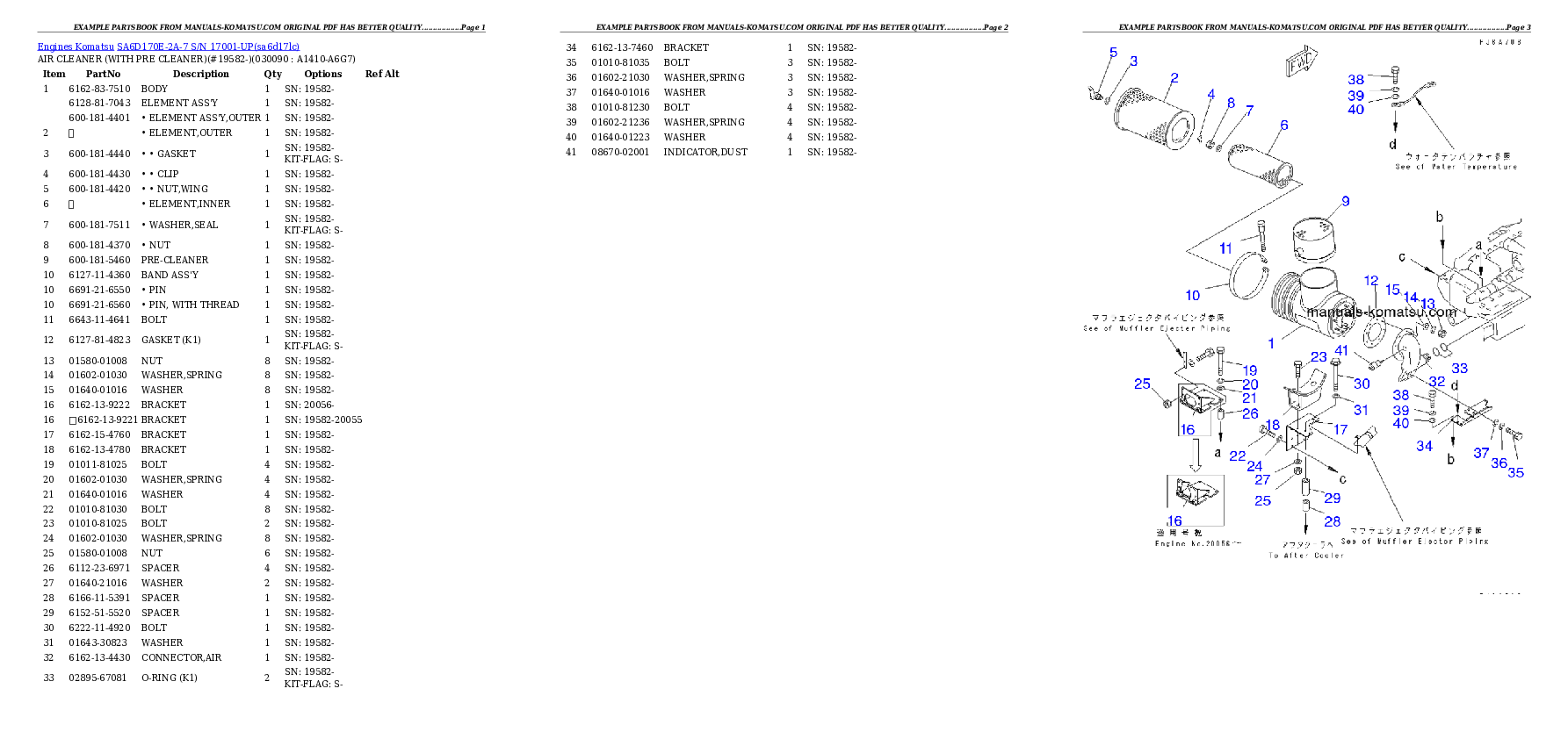 Protected: SA6D170E-2A-7 S/N 17001-UP Partsbook