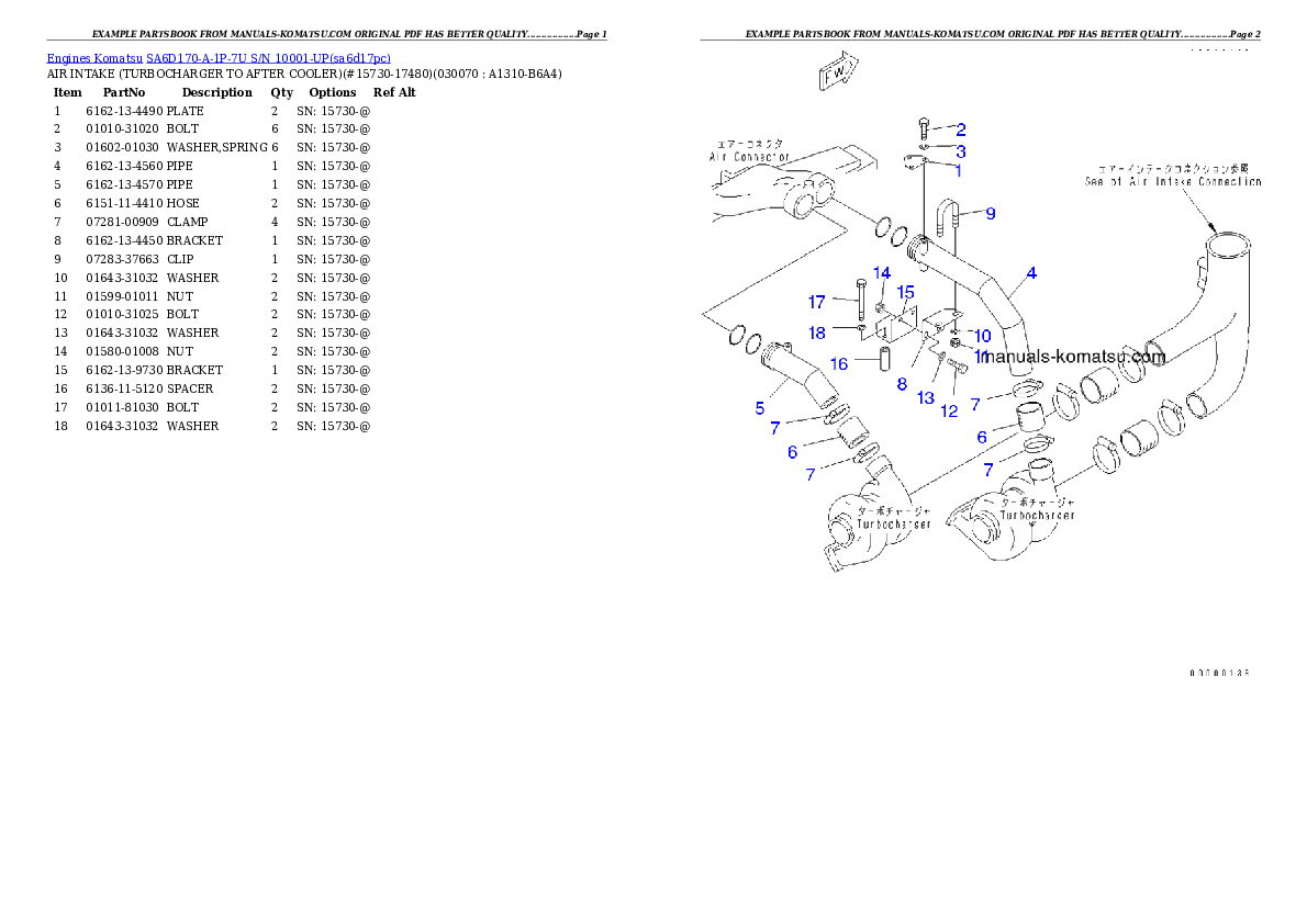 Protected: SA6D170-A-1P-7U S/N 10001-UP Partsbook