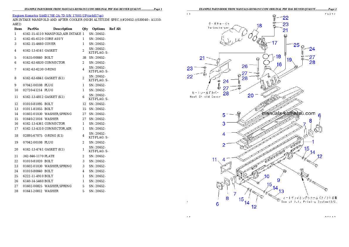 Protected: SA6D170E-2A-7D S/N 17001-UP Partsbook