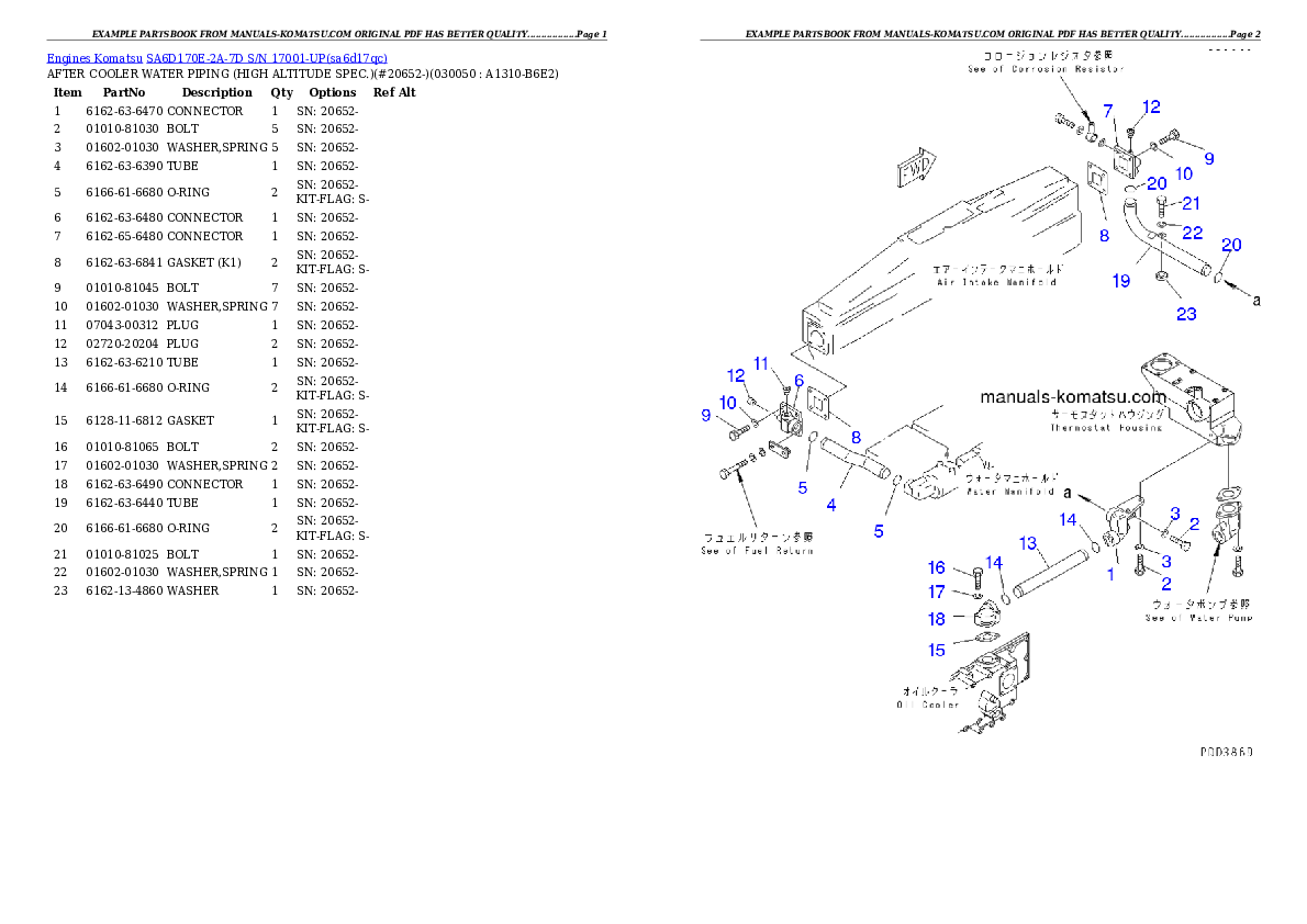Protected: SA6D170E-2A-7D S/N 17001-UP Partsbook