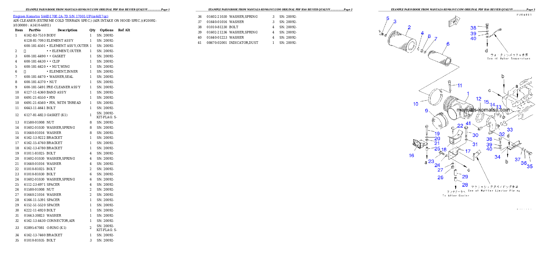 Protected: SA6D170E-2A-7D S/N 17001-UP Partsbook