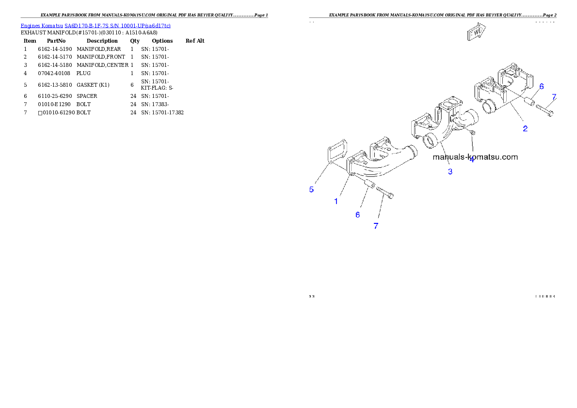 Protected: SA6D170-B-1F-7S S/N 10001-UP Partsbook