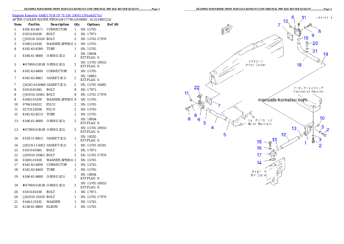 Protected: SA6D170-B-1F-7S S/N 10001-UP Partsbook