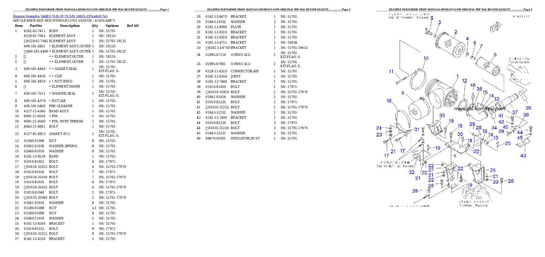 Protected: SA6D170-B-1F-7S S/N 10001-UP Partsbook