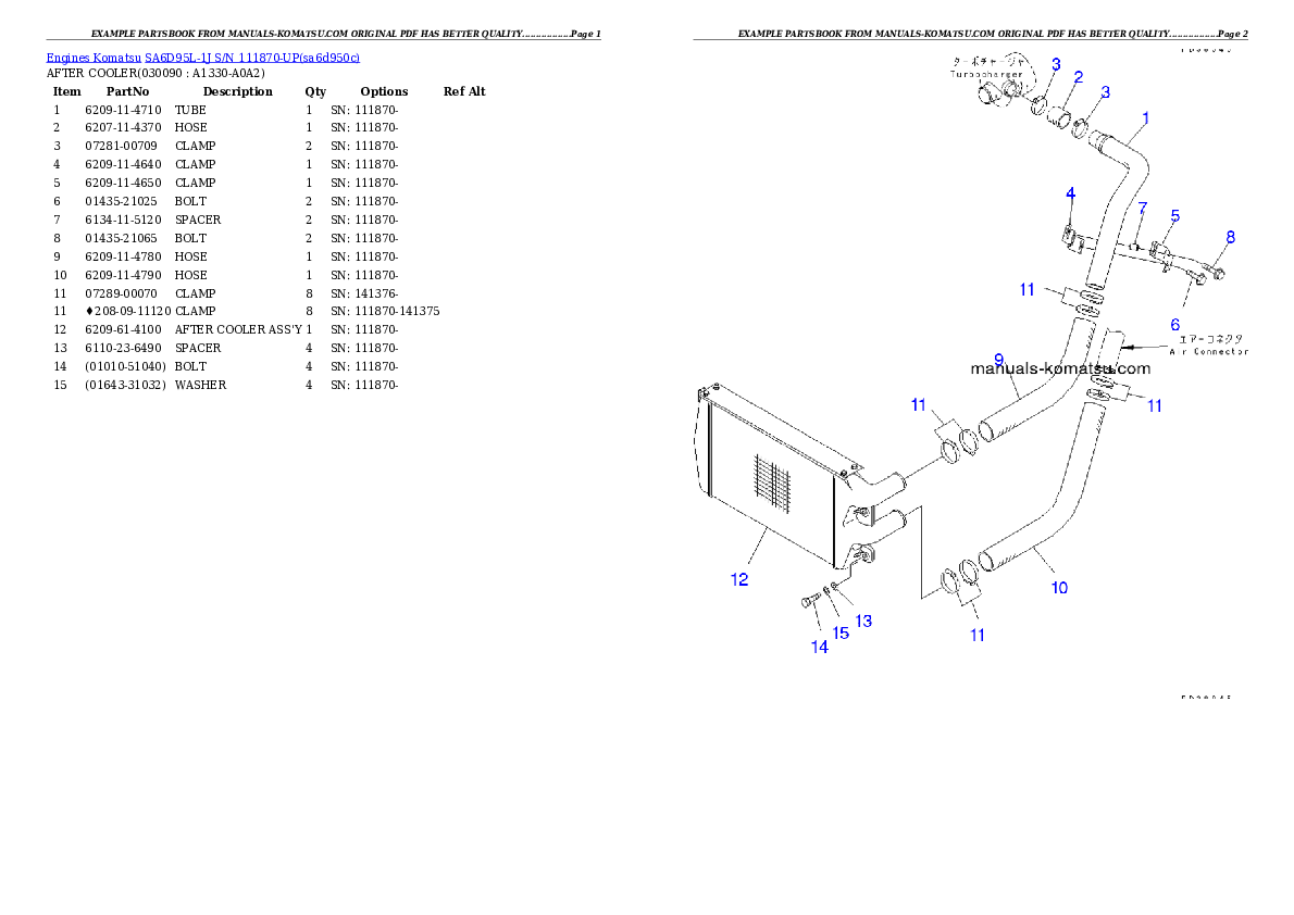 Protected: SA6D95L-1J S/N 111870-UP Partsbook