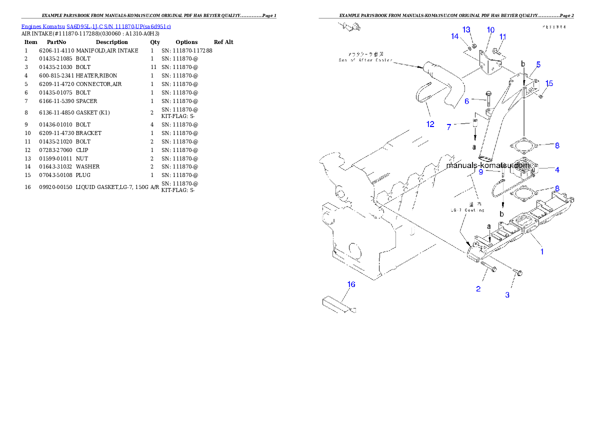 Protected: SA6D95L-1J-C S/N 111870-UP Partsbook