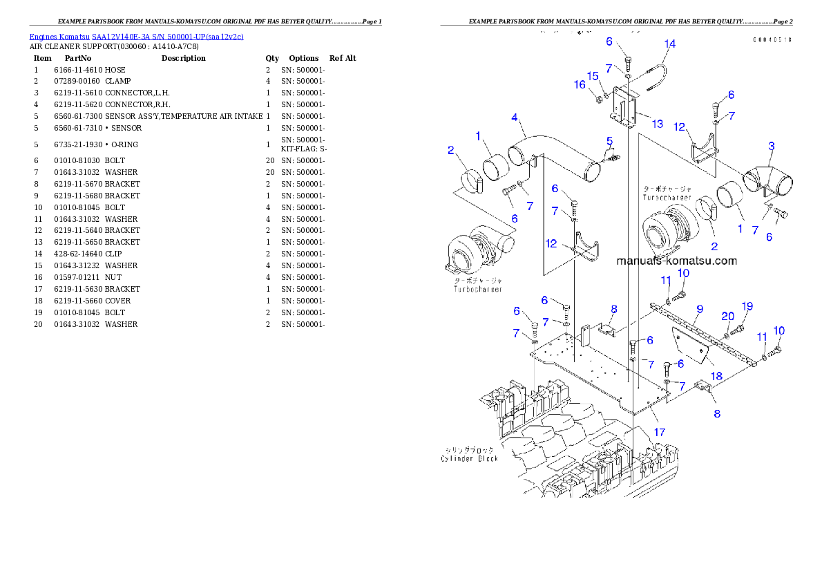 Protected: SAA12V140E-3A S/N 500001-UP Partsbook