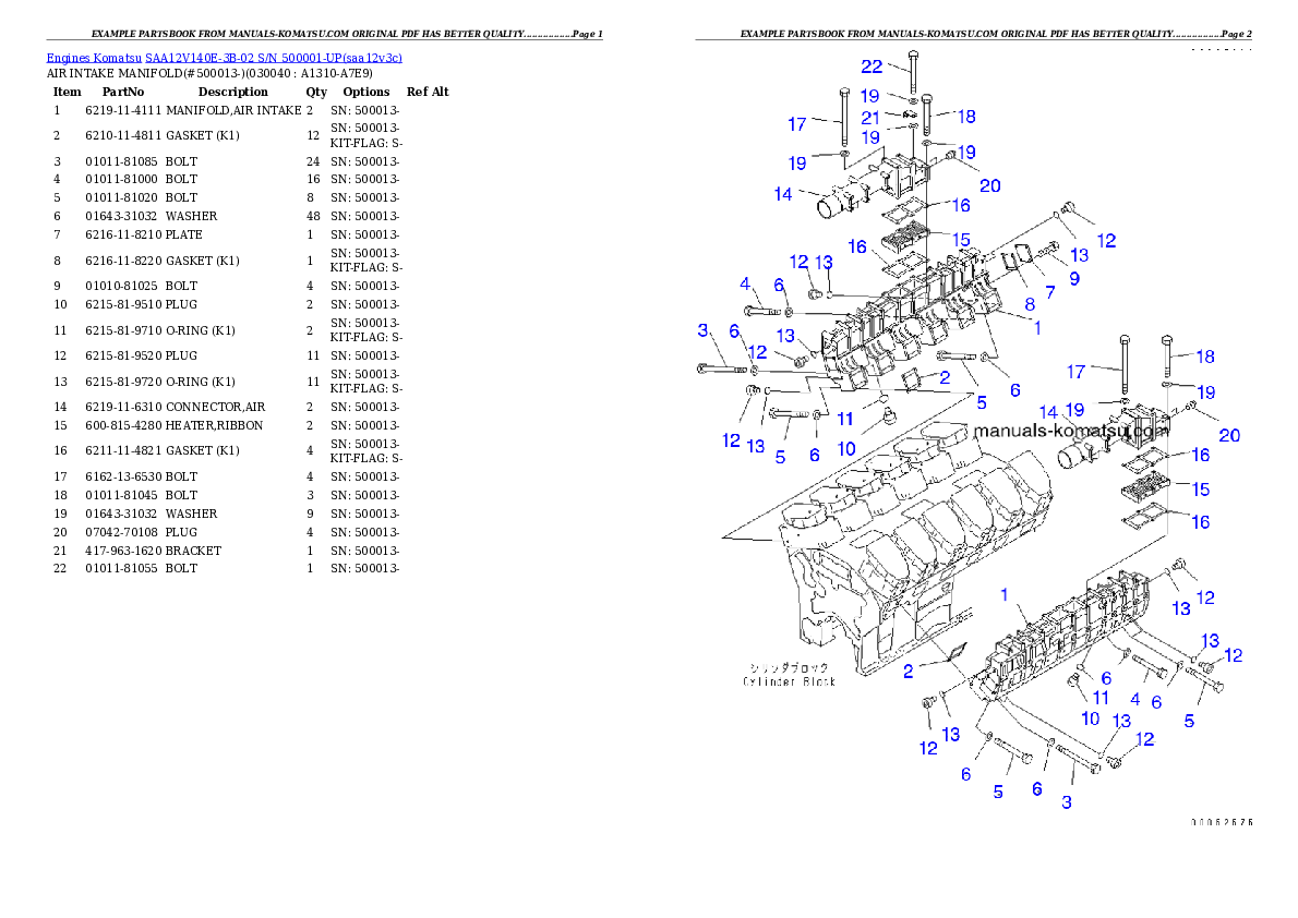 Protected: SAA12V140E-3B-02 S/N 500001-UP Partsbook