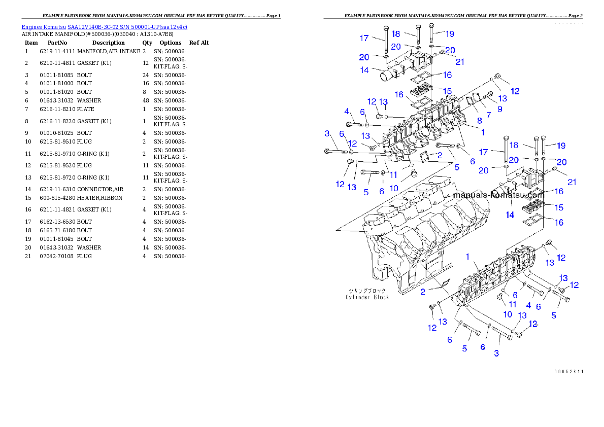 Protected: SAA12V140E-3C-02 S/N 500001-UP Partsbook