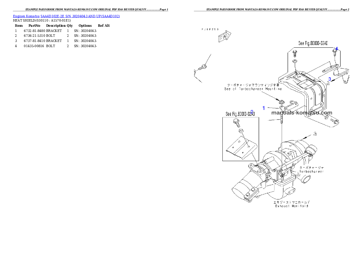 Protected: SAA4D102E-2E S/N 30204043 AND UP Partsbook
