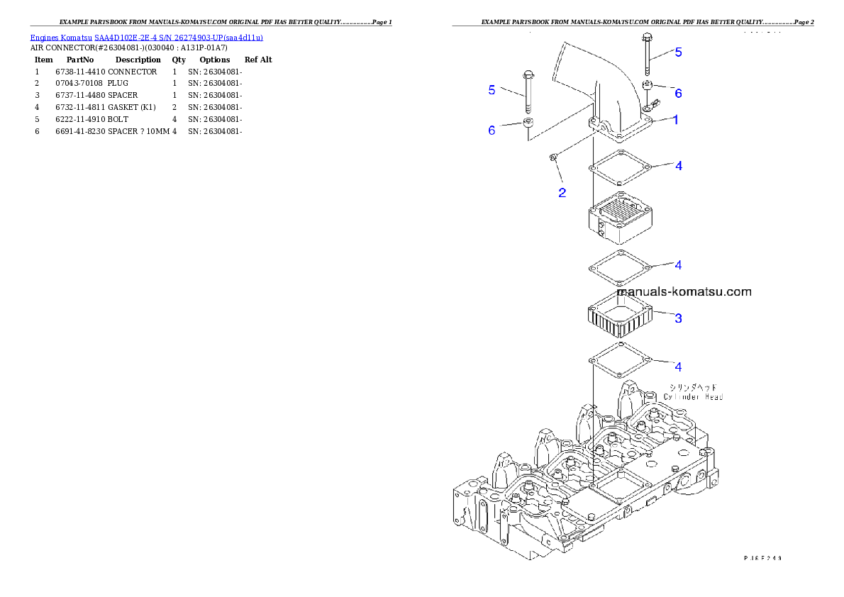 Protected: SAA4D102E-2E-4 S/N 26274903-UP Partsbook
