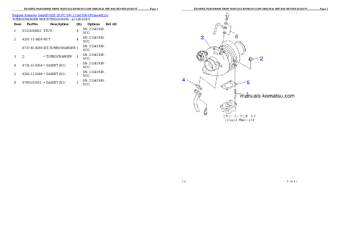 Protected: SAA4D102E-2E-PC S/N 21541930-UP Partsbook