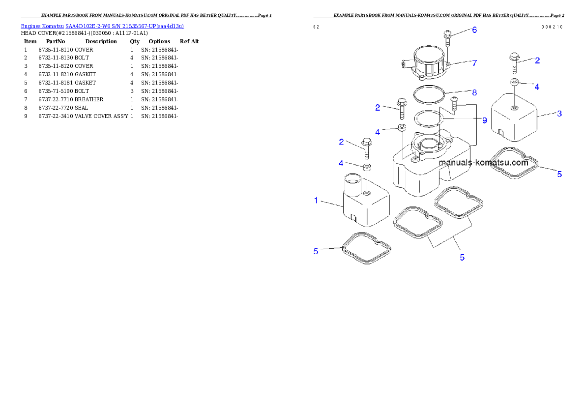 Protected: SAA4D102E-2-W6 S/N 21535567-UP Partsbook