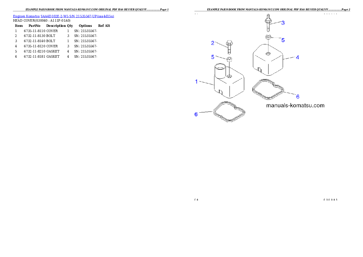 Protected: SAA4D102E-2-W5 S/N 21535567-UP Partsbook