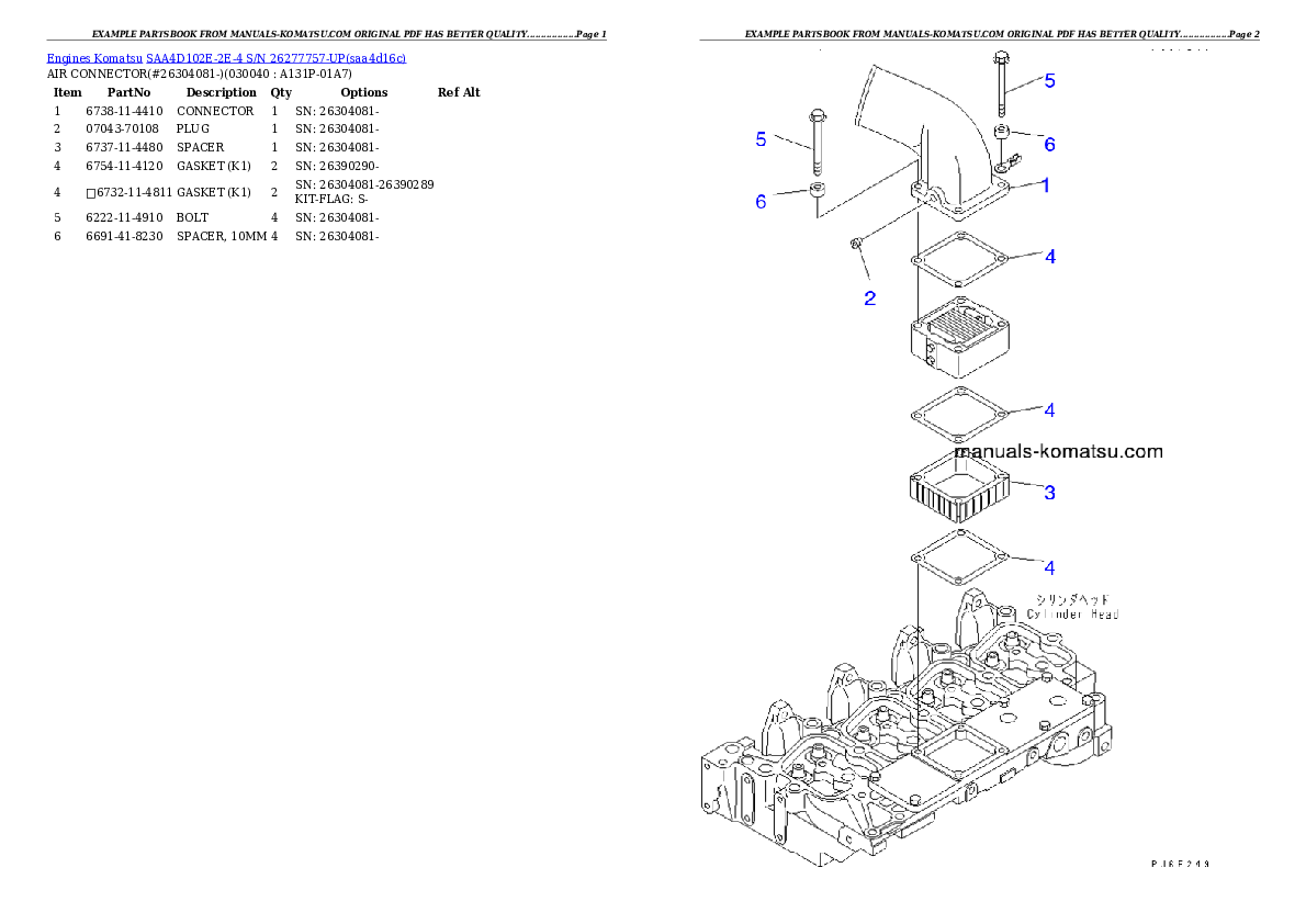 Protected: SAA4D102E-2E-4 S/N 26277757-UP Partsbook