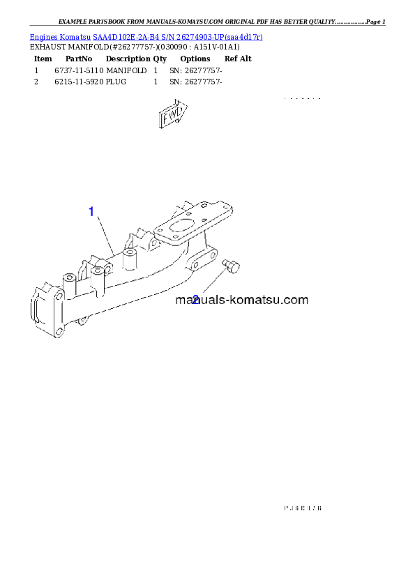 Protected: SAA4D102E-2A-B4 S/N 26274903-UP Partsbook