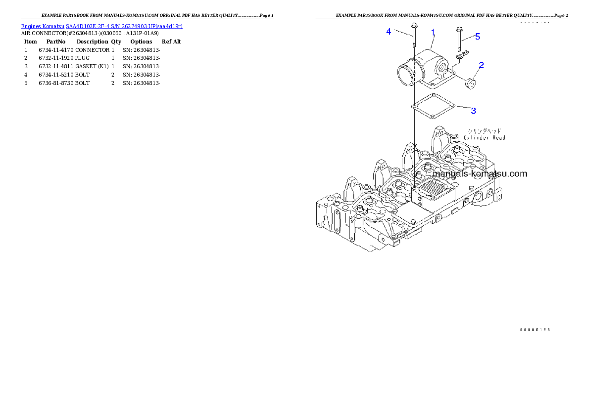 Protected: SAA4D102E-2F-4 S/N 26274903-UP Partsbook
