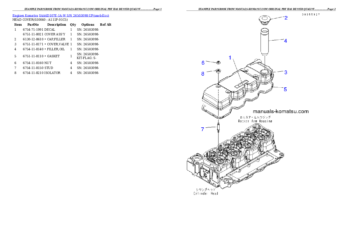 Protected: SAA4D107E-1A-W S/N 26503098-UP Partsbook