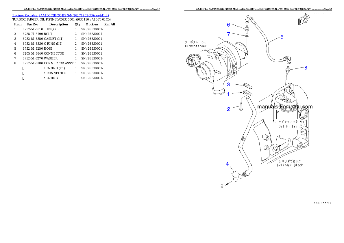 Protected: SAA4D102E-2C-B5 S/N 26274903-UP Partsbook