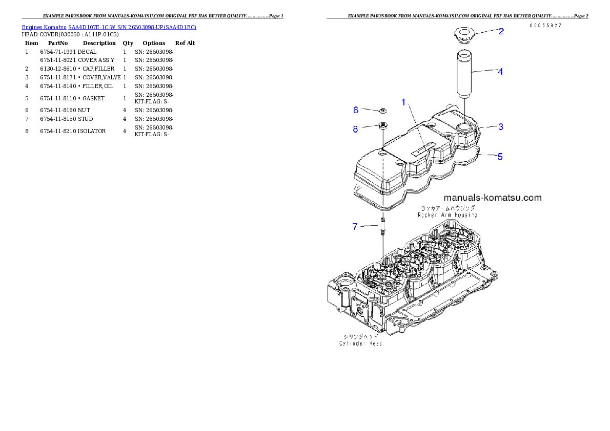 Protected: SAA4D107E-1C-W S/N 26503098-UP Partsbook
