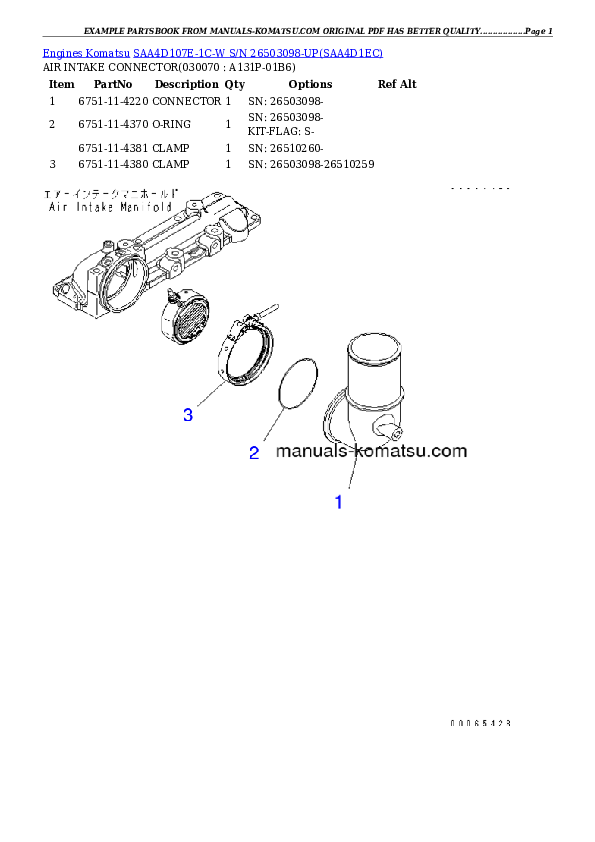 Protected: SAA4D107E-1C-W S/N 26503098-UP Partsbook