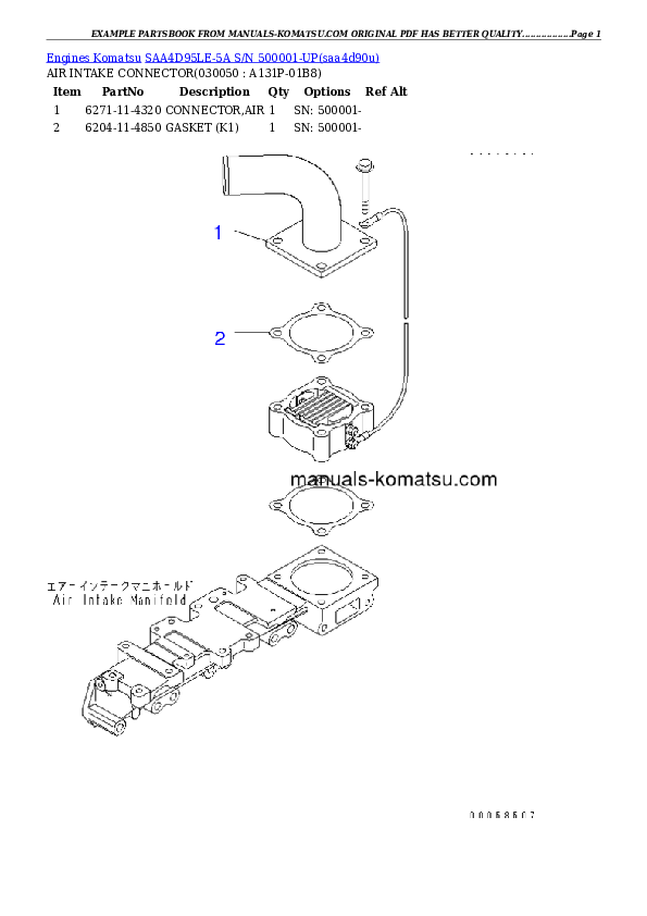 Protected: SAA4D95LE-5A S/N 500001-UP Partsbook