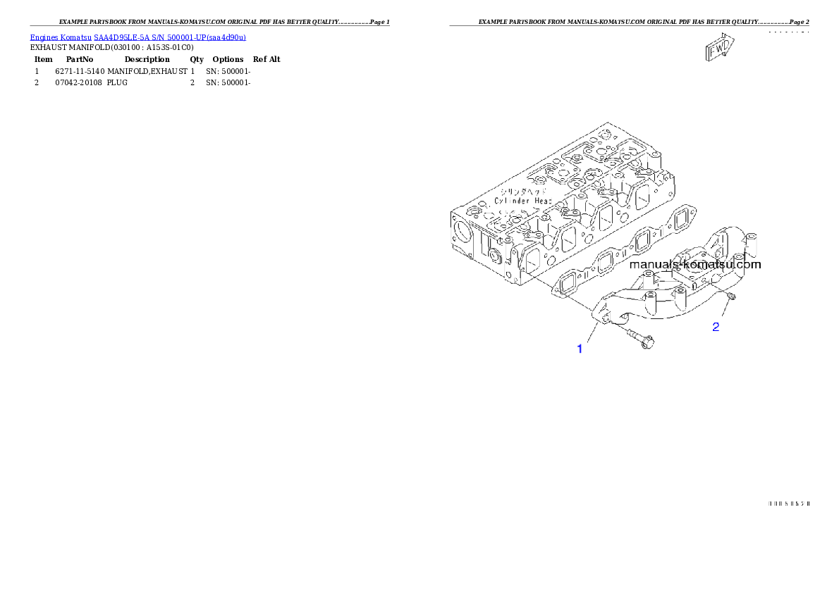 Protected: SAA4D95LE-5A S/N 500001-UP Partsbook