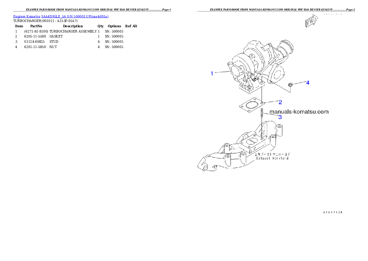 Protected: SAA4D95LE_5A S/N 500001-UP Partsbook