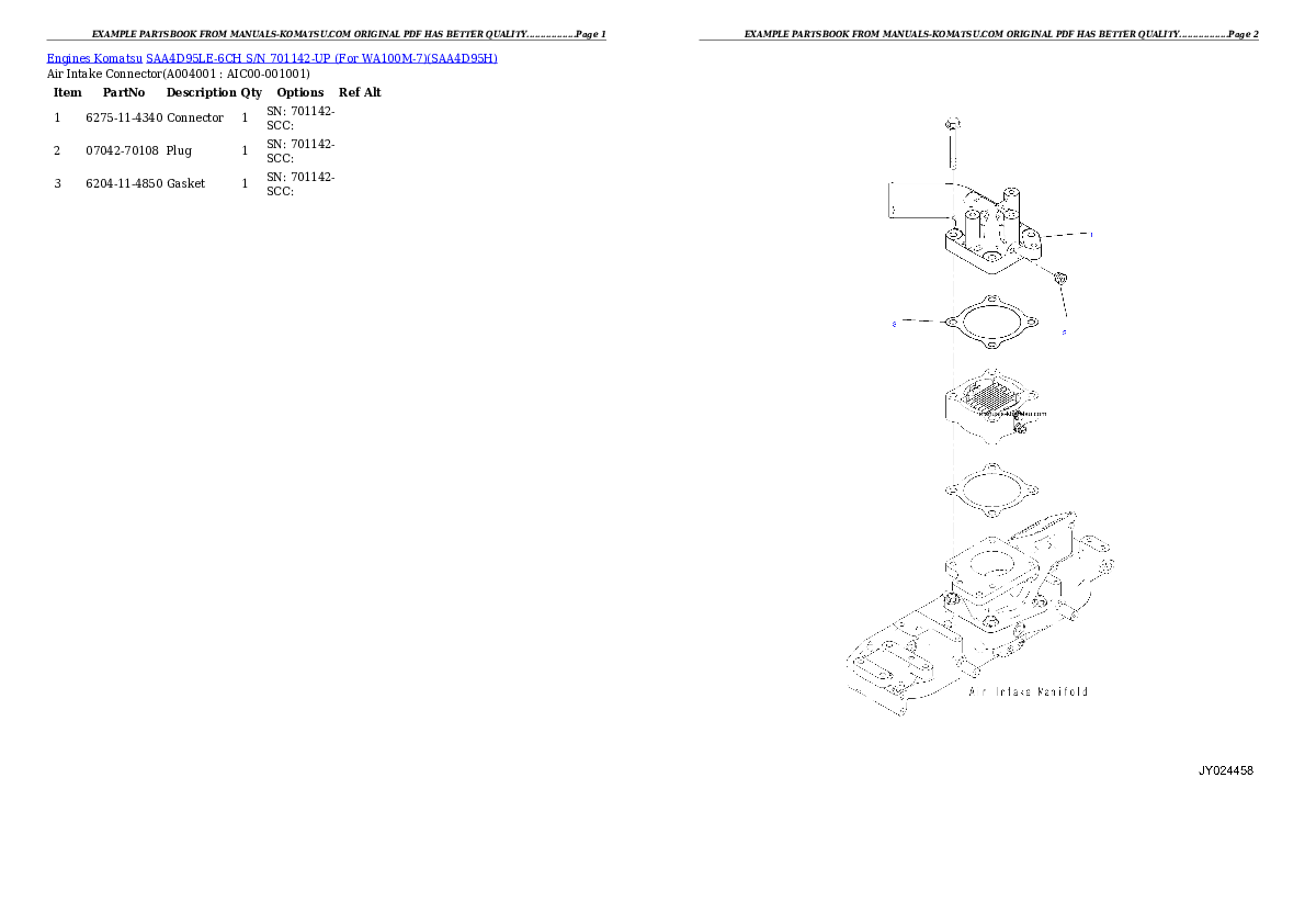 Protected: SAA4D95LE-6CH S/N 701142-UP (For WA100M-7) Partsbook