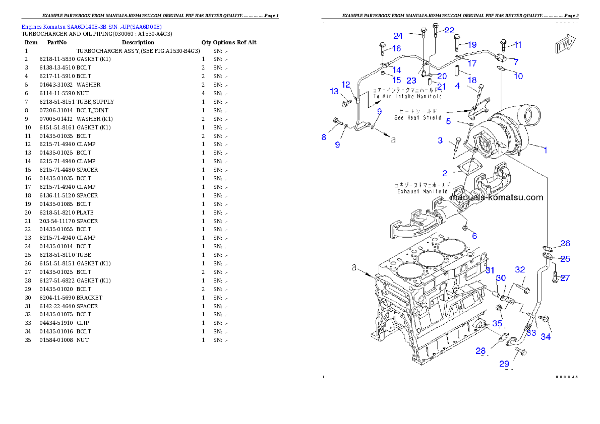Protected: SAA6D140E-3B S/N .-UP Partsbook