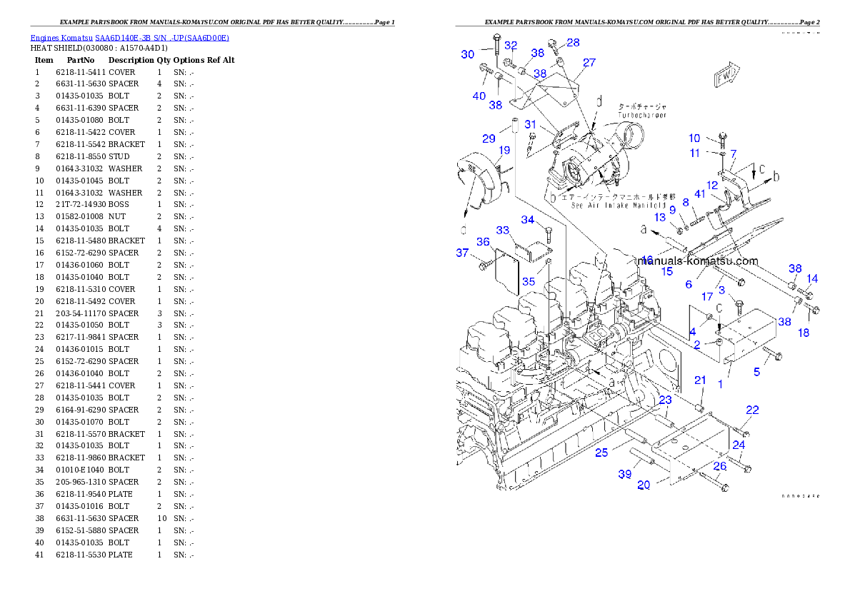 Protected: SAA6D140E-3B S/N .-UP Partsbook