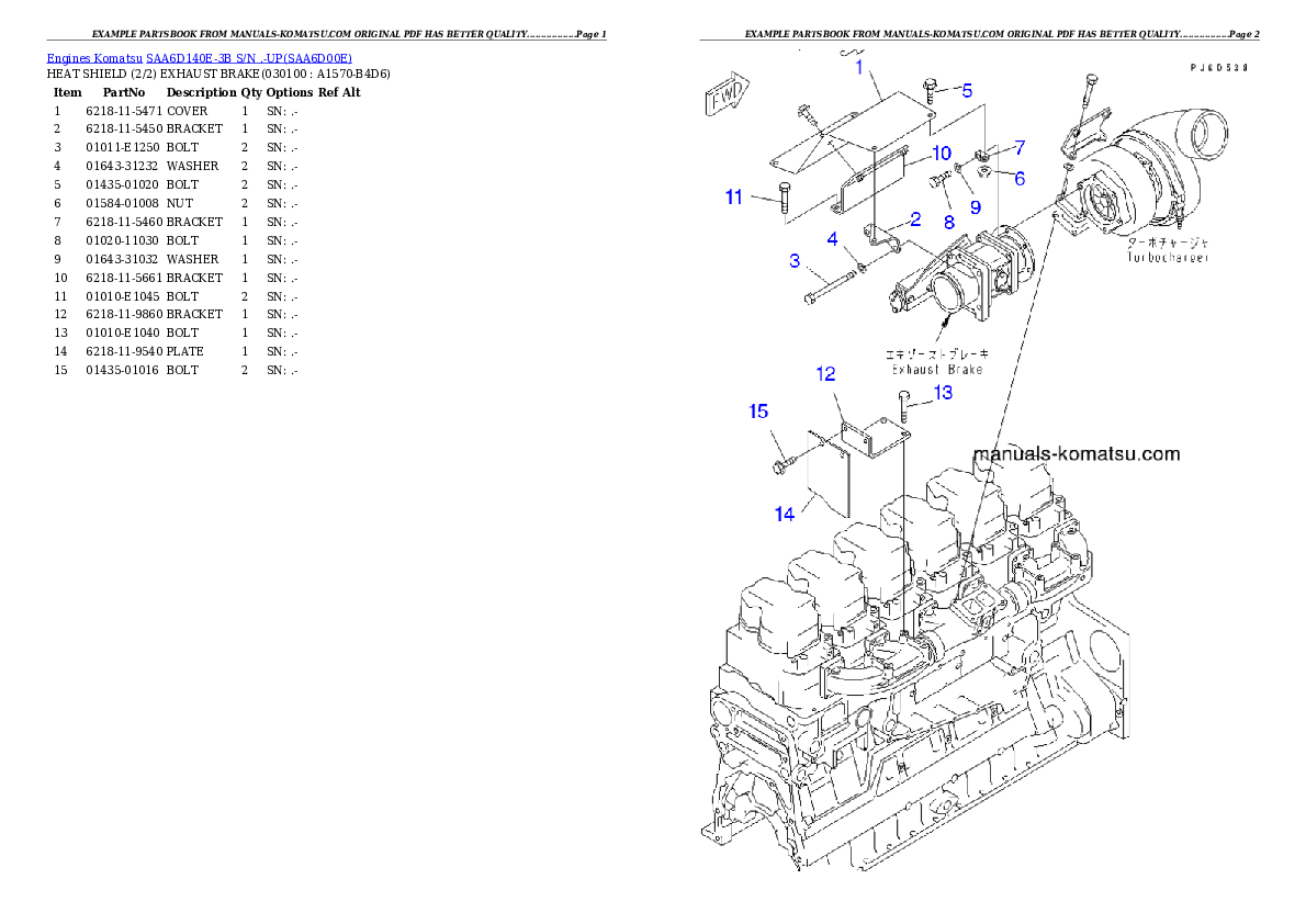 Protected: SAA6D140E-3B S/N .-UP Partsbook