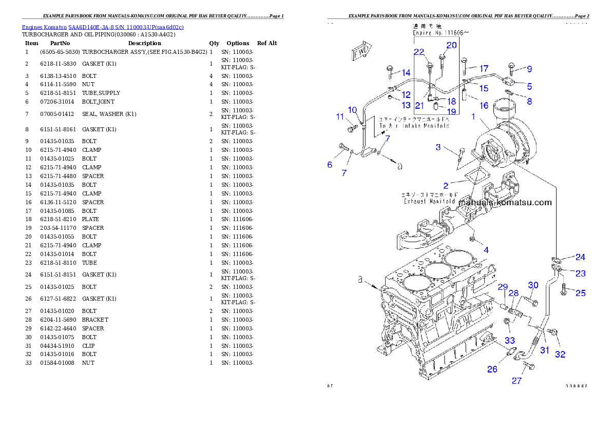 Protected: SAA6D140E-3A-8 S/N 110003-UP Partsbook