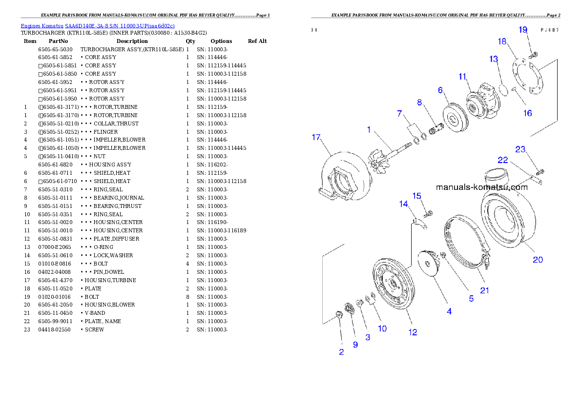 Protected: SAA6D140E-3A-8 S/N 110003-UP Partsbook