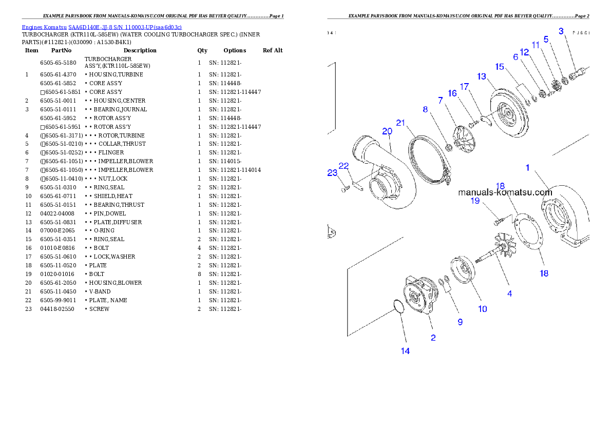Protected: SAA6D140E-3J-8 S/N 110003-UP Partsbook