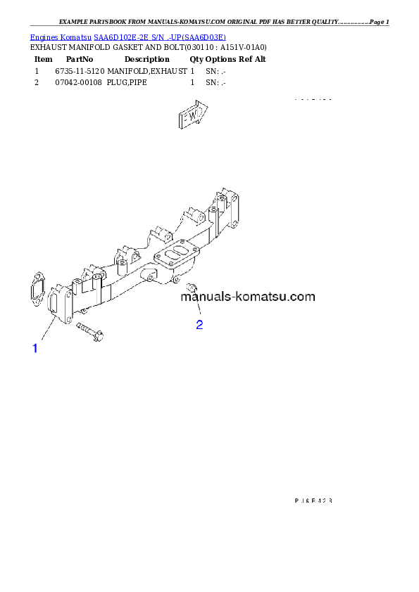Protected: SAA6D102E-2E S/N .-UP Partsbook